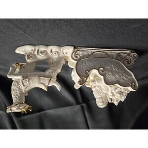 Santa Sleigh and Reindeer Figurine made from bone china by Mikasa